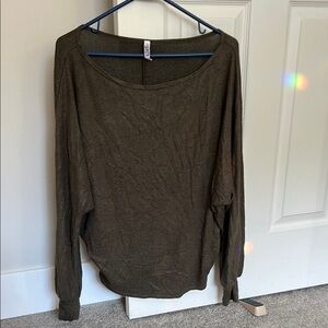 Olive Off-the-Shoulder Sweater